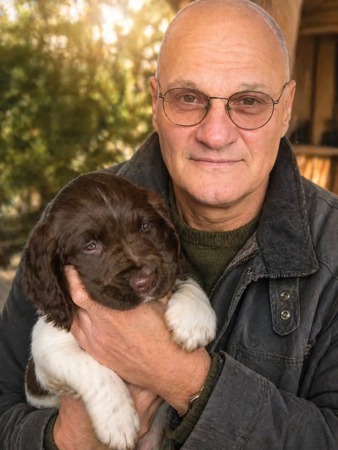 Martin and Bracken as a puppy